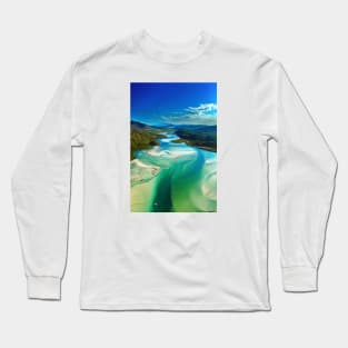 The Hill Inlet, Whitsundays Long Sleeve T-Shirt